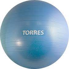 Мяч гимнастический  TORRES 65см, AL121165BL, с насосом, голубой 